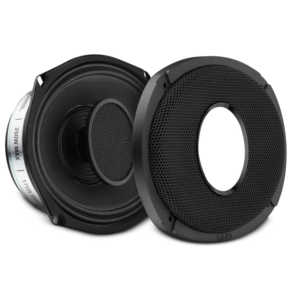 DS18 PRO-HY69MSL PRO 6x9” Hybrid Slim Loudspeaker with Water-Resistant Cone and Compression Driver Horn | 175W RMS 8-Ohm — image 1