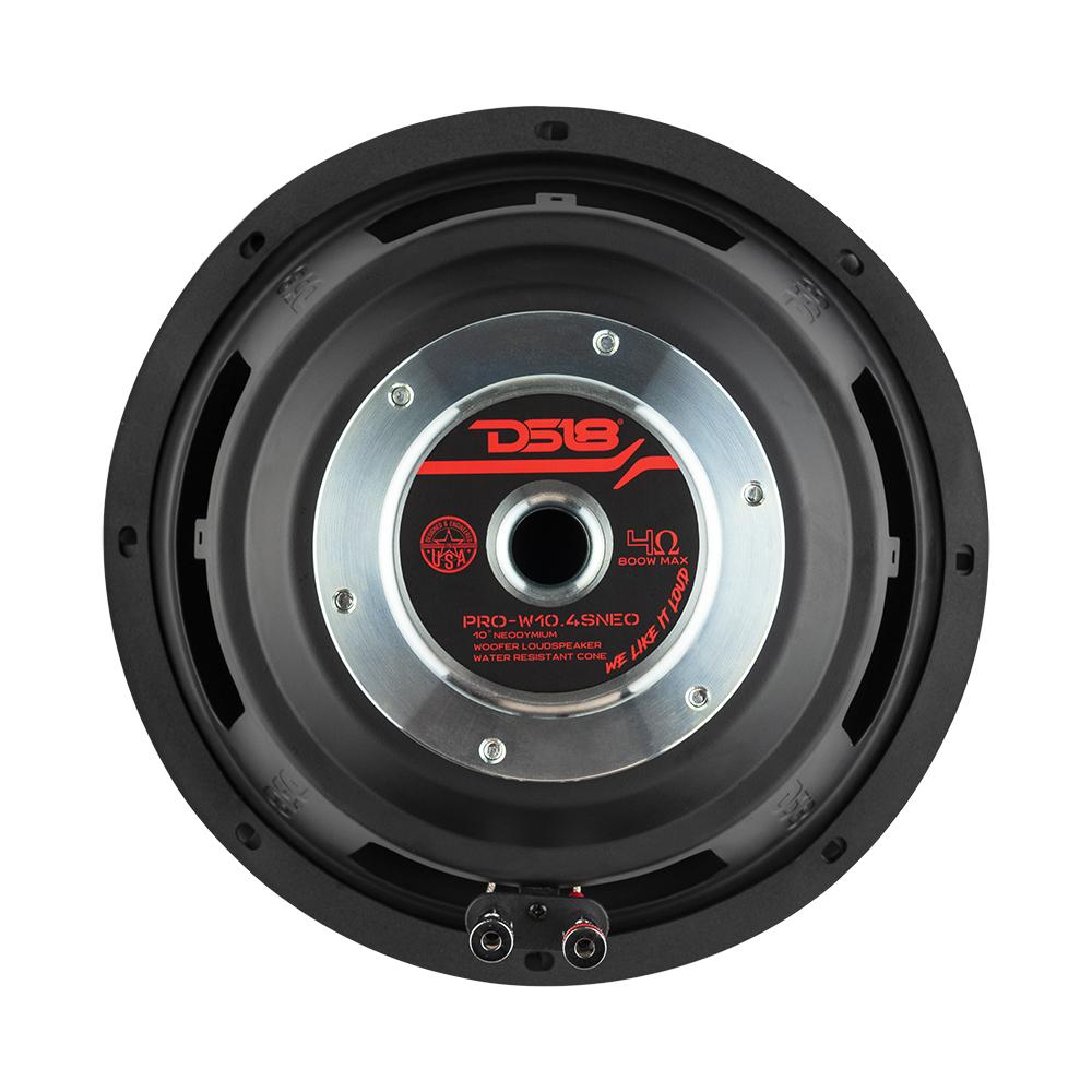 DS18 PRO-W10.4SNEO PRO 10" Neodymium Water Resistant Woofer 400 Watts Rms 4-Ohm SVC — image 6