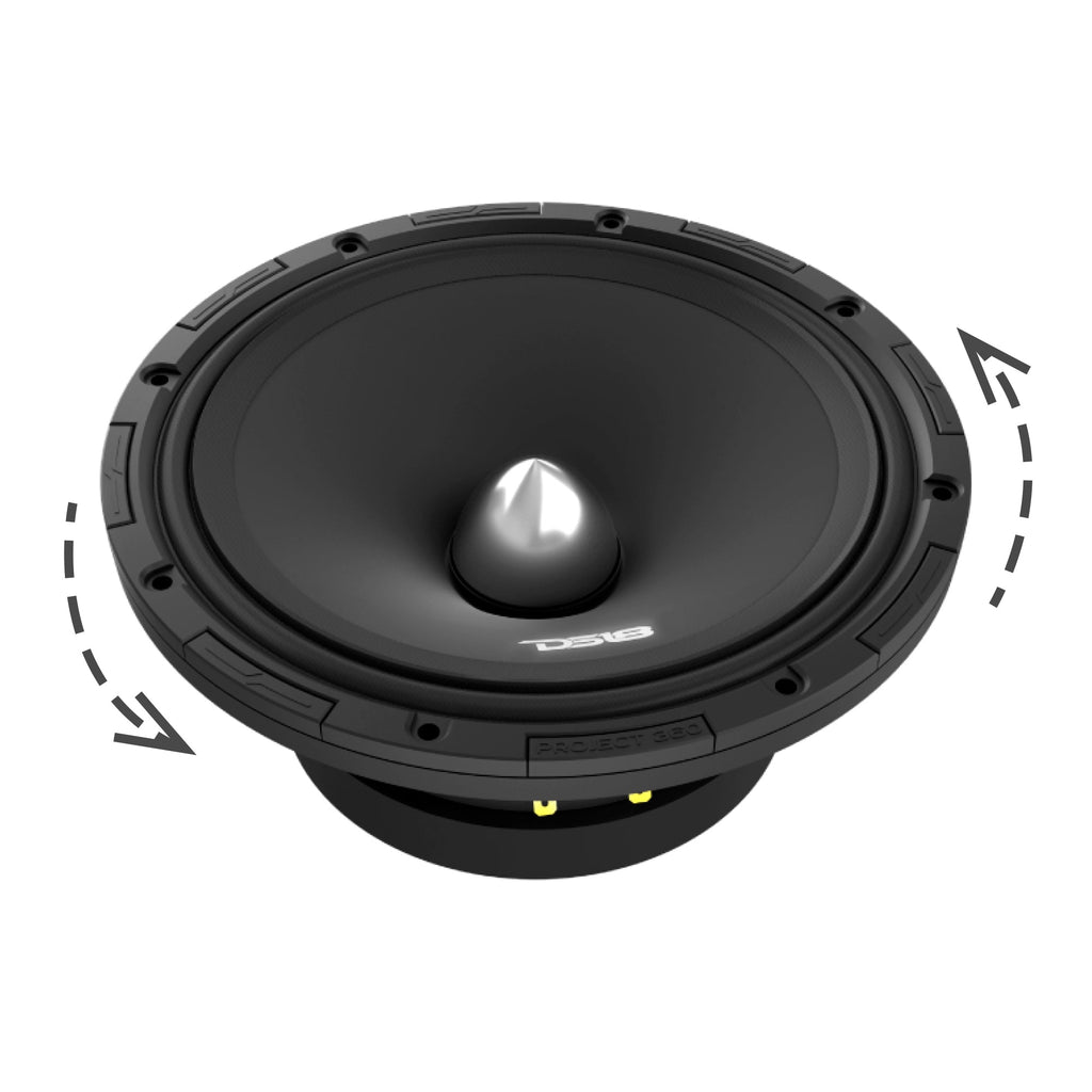 DS18 PROJECT360.88B PROJECT360 8” High-Sensitivity Mid-High Loudspeaker with Bullet - 300W RMS 8-Ohm - Rotating Recone Design For Quick Repair — image 3