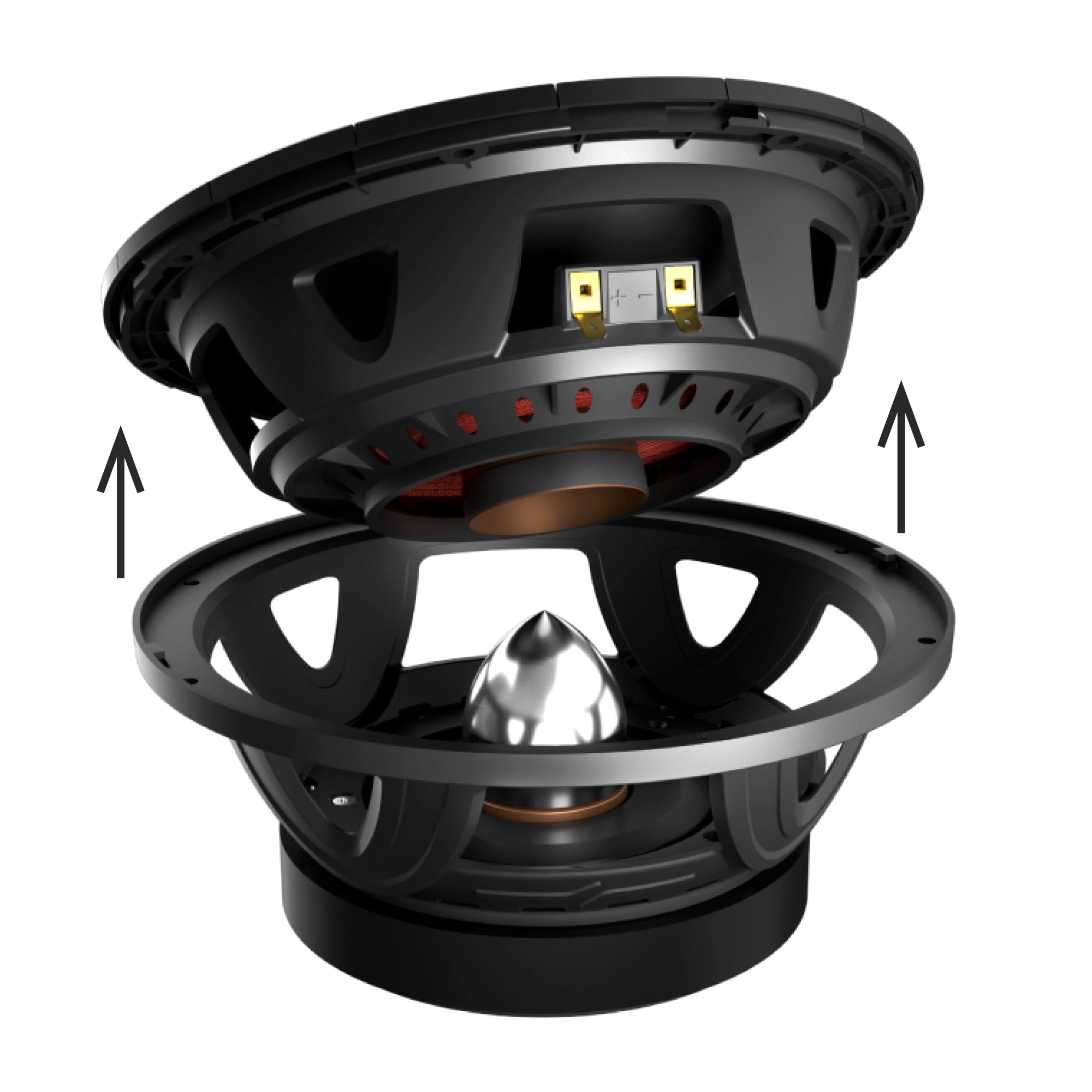 DS18 PROJECT360.88B PROJECT360 8” High-Sensitivity Mid-High Loudspeaker with Bullet - 300W RMS 8-Ohm - Rotating Recone Design For Quick Repair — image 4