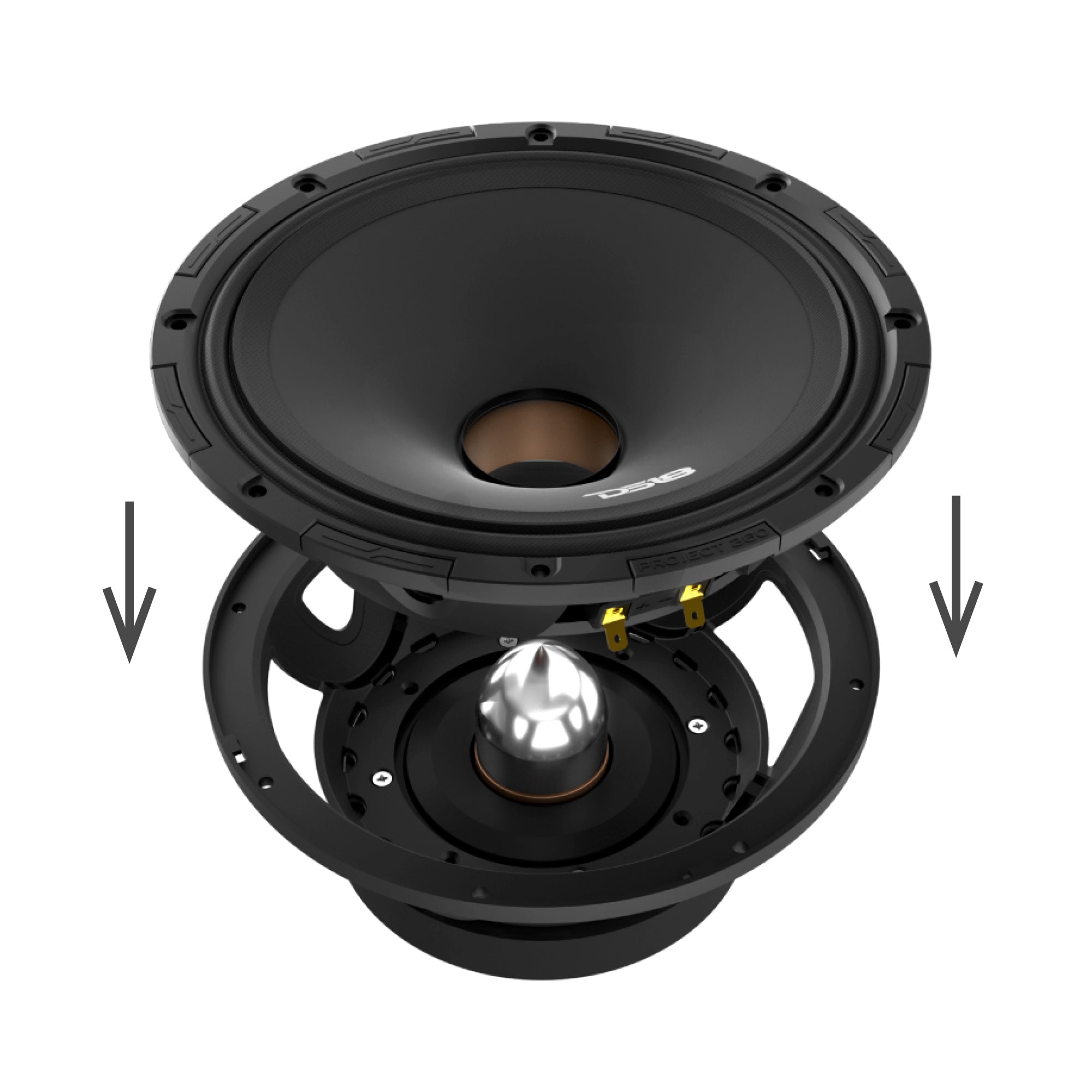 DS18 PROJECT360.88B PROJECT360 8” High-Sensitivity Mid-High Loudspeaker with Bullet - 300W RMS 8-Ohm - Rotating Recone Design For Quick Repair — image 5