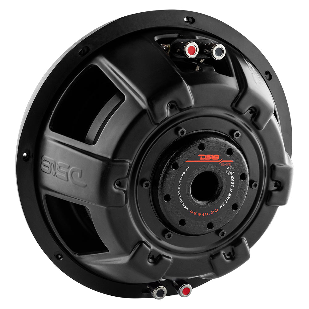 DS18 PSW10.2D PS Shallow-Mount Water Resistant 10" Subwoofer | 500W RMS DVC 2-Ohm — image 3