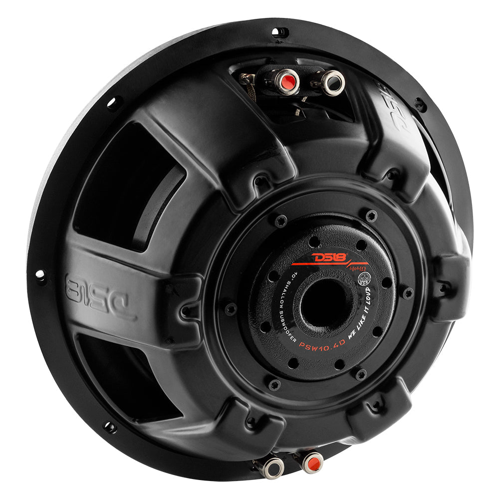 DS18 PSW10.4D PS Shallow-Mount Water Resistant 10" Subwoofer | 500W RMS DVC 4-Ohm — image 3