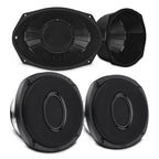 DS18 RY-HD69BAFFLE + PRO-HY69.4MSL.2pk 6x9” Hybrid Motorcycle Speaker Bundle – Slim 2-Way Loudspeakers + Sealed ABS Baffles (Pair) | IP65 Water-Resistant, High Output — image 1