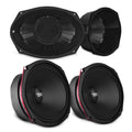 DS18 RY-HD69BAFFLE + PRO-SM69.2.2pk 6x9” Motorcycle Audio Bundle – Shallow Water-Resistant Midrange Loudspeakers + Sealed ABS Baffles (Pair) | High Output, Easy Install — image 1