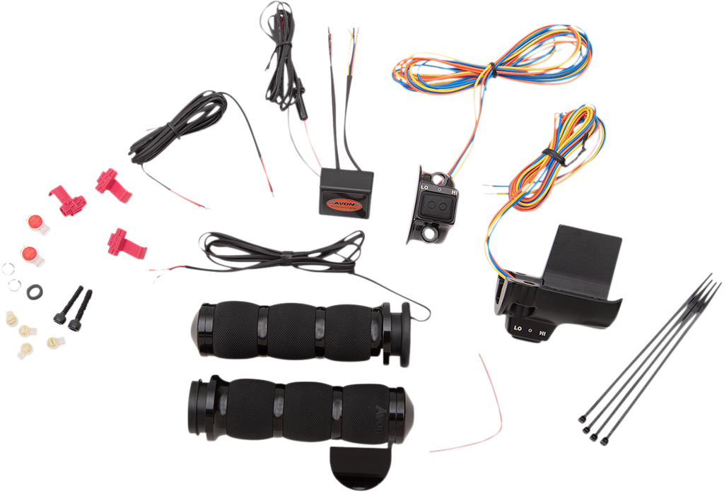 AVON GRIPS Heated Grips - Air Cushion - Throttle Boss - TBW - Black AIR-90-A-B-F-RH — image 1
