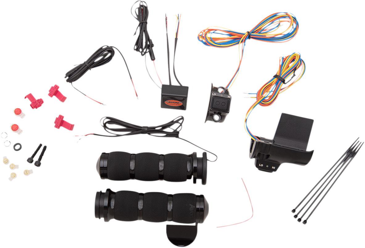 AVON GRIPS Heated Grips - Air Cushion - Throttle Boss - TBW - Black AIR-90-A-B-F-RH — image 1