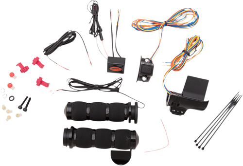 AVON GRIPS Heated Grips - Air Cushion - Throttle Boss - TBW - Black AIR-90-A-B-F-RH — image 1