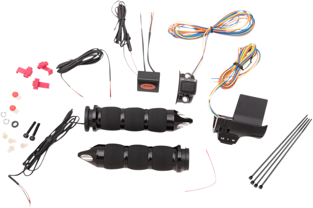 AVON GRIPS Heated Grips - Air Cushion - Spike - TBW - Black AIR-90-A-S-F-RH — image 1