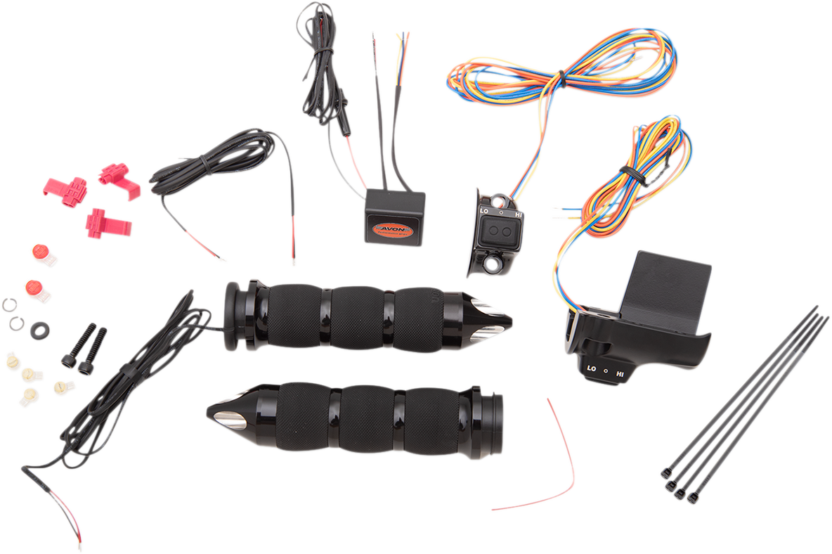 AVON GRIPS Heated Grips - Air Cushion - Spike - TBW - Black AIR-90-A-S-F-RH — image 1