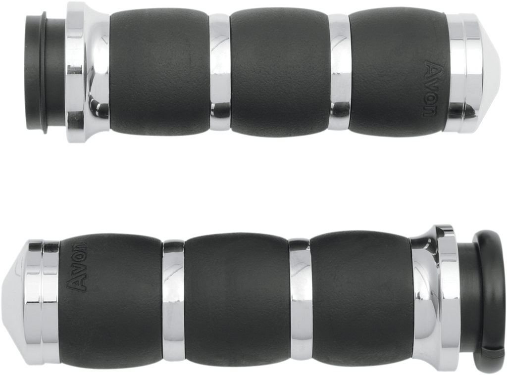 AVON GRIPS 3-Ring Velvet Air Grips - TBW - Chrome AIR-93-F24 — image 2