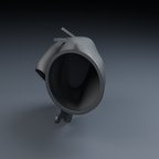 AVT 8-inch ported fairing enclosure in matte charcoal. One enclosure shown; sold as a pair.