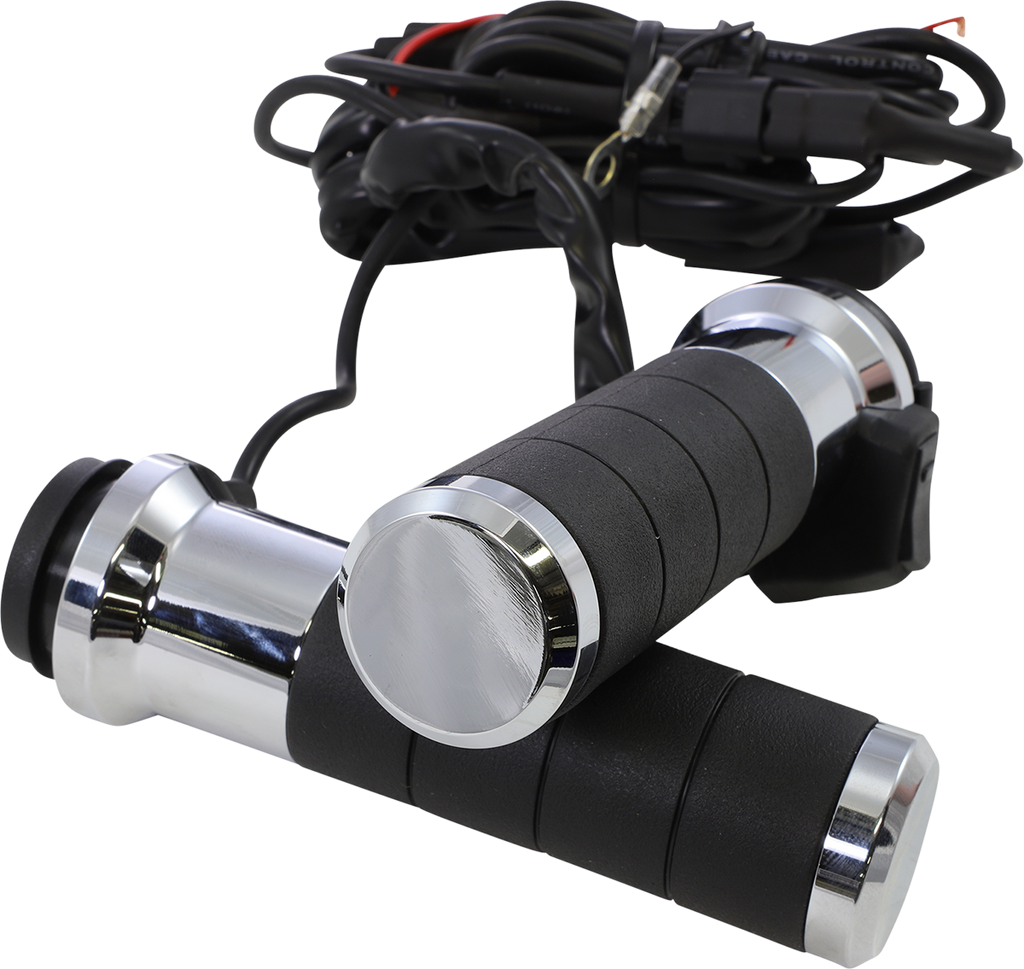 KOSO NORTH AMERICA Titan-X Heated Grips - 1" - Chrome AX068M00 — image 1