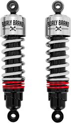 BURLY BRAND Slammer Plus Shocks - 10.5" - Chrome - FLH B28-1204 — image 1