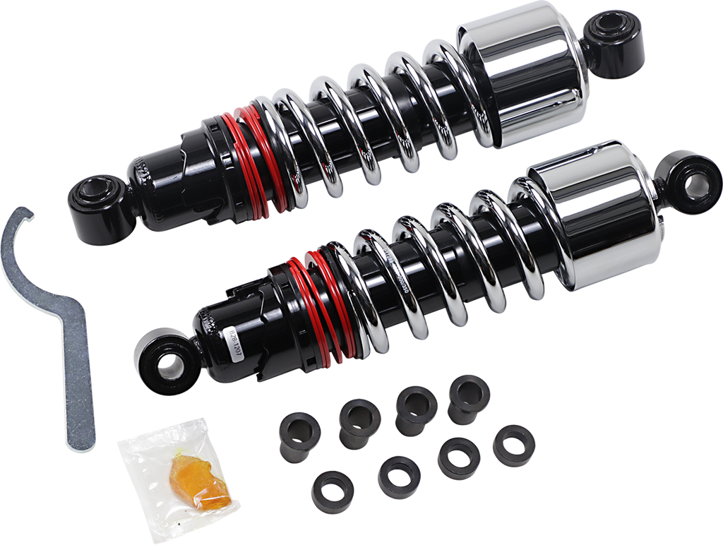 BURLY BRAND Slammer Plus Shocks - 10.5" - Chrome - FXD B28-1207 — image 1