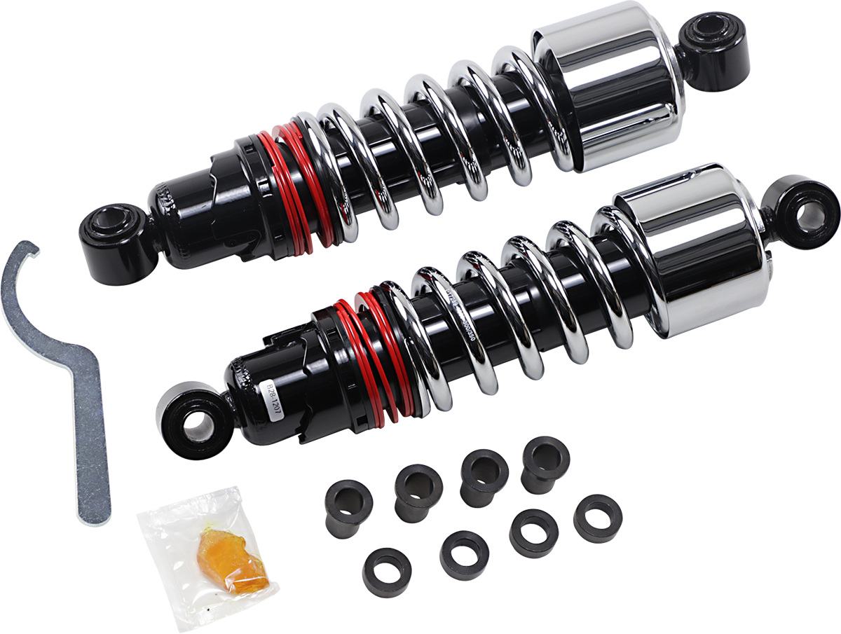 BURLY BRAND Slammer Plus Shocks - 10.5" - Chrome - FXD B28-1207 — image 1