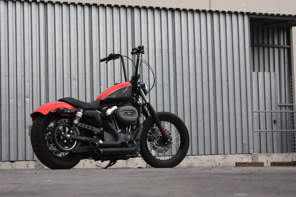 BURLY BRAND 1" Narrow Bottom Ape Hanger Handlebar - 14" - Black B28-337 — image 2