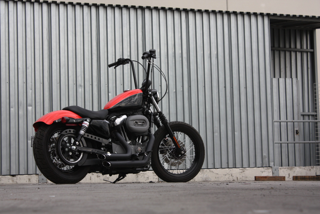 BURLY BRAND 1" Narrow Bottom Ape Hanger Handlebar - 14" - Black B28-337 — image 2