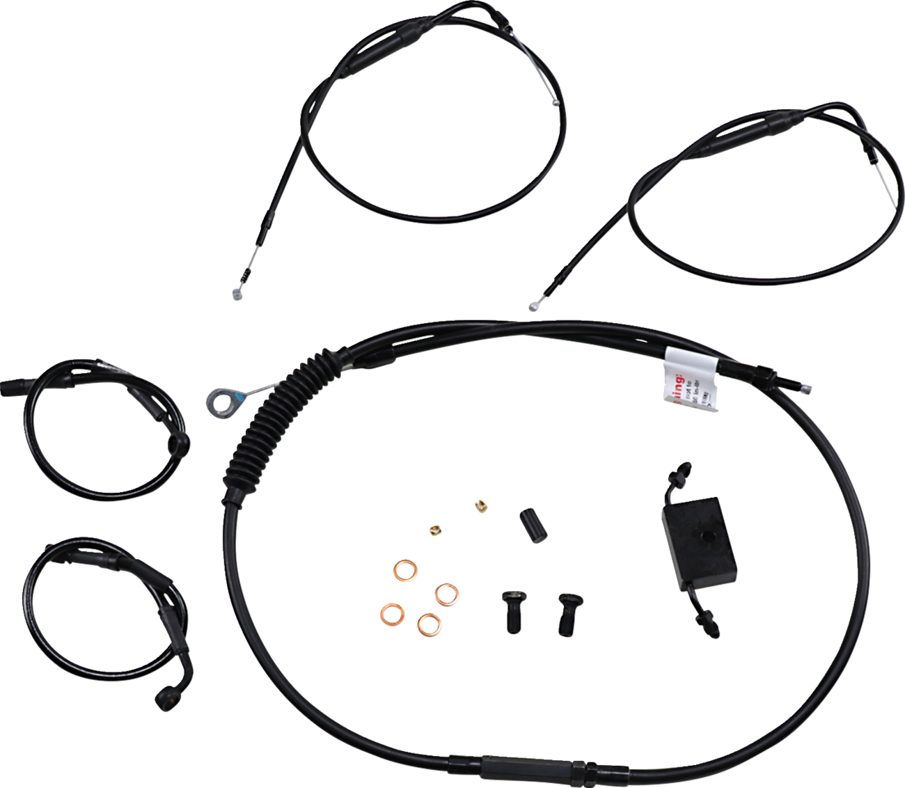 Burly Brand Extended Handlebar Cable and Brake Line Kit for Sportsters with ABS - B30-1270 — image 1