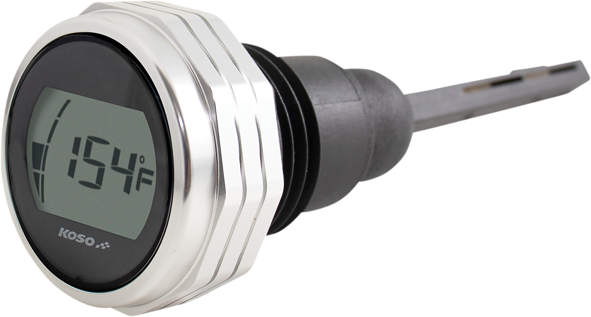 KOSO NORTH AMERICA Oil Dipstick Gauge - Silver - Touring/Trike '17-'25 — image 1