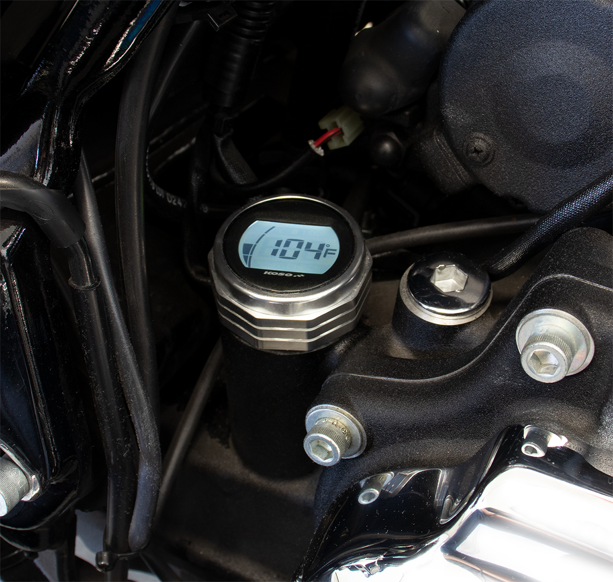 KOSO NORTH AMERICA Oil Dipstick Gauge - Silver - Touring/Trike '17-'25 — image 3