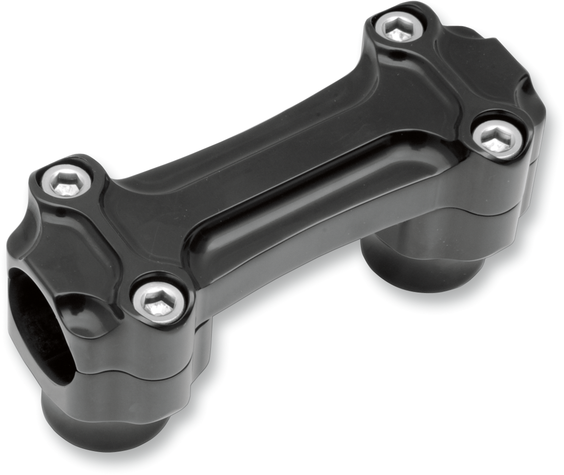 TODD'S CYCLE Bone Bar Handlebar Clamp & Riser Kit - 1" Rise - 1" Clamping - Black BBC3-2 — image 1