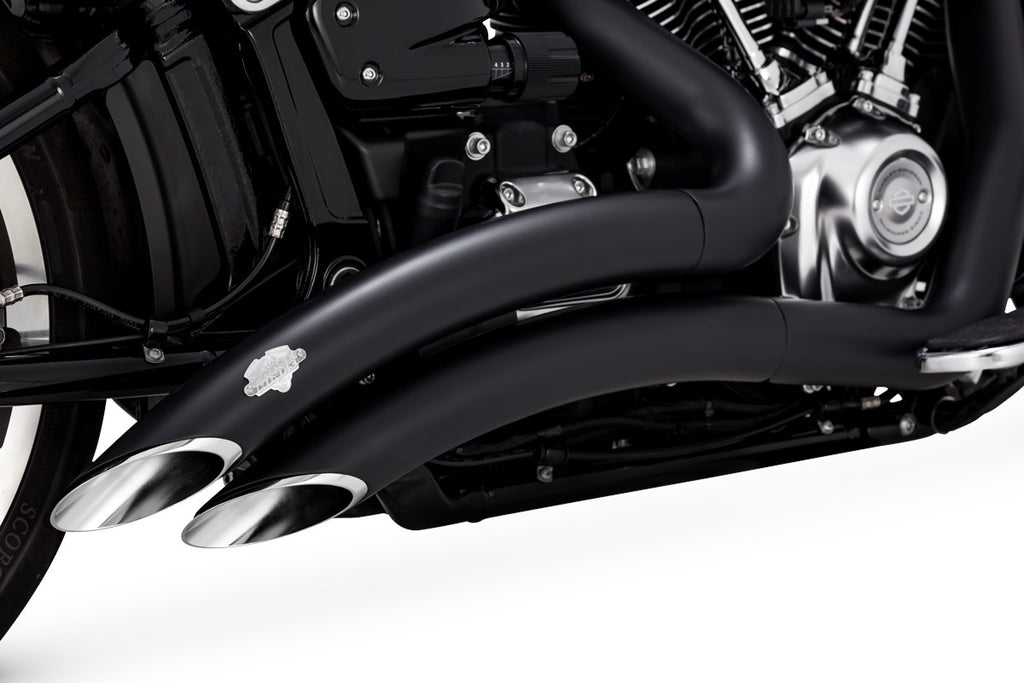 Vance & Hines Big Radius 2-2 - Softail – Black – 46377 — manufacturer image 2