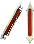 ACCUTRONIX Bag Light - Tribal Slotted - Red Lens - Chrome BL01-LSC — image 1