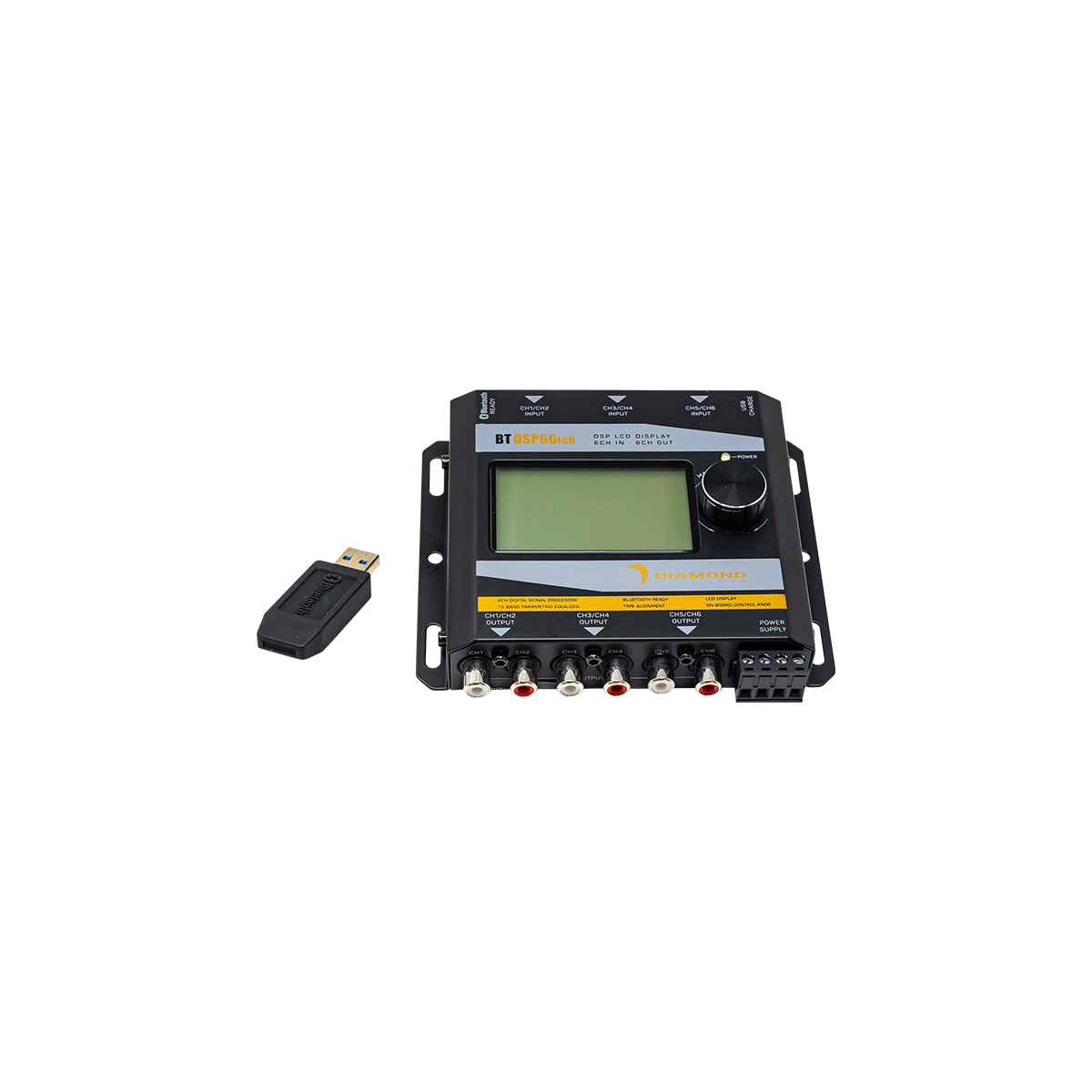 Diamond Audio BTDSP66LCD 6-Channel Digital Signal Processor W/Bluetooth & LCD Display — image 3