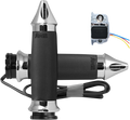AVON GRIPS Heated Grips - Custom Contour - Spike - Cable - Chrome CC-85-CH-SPK-HT — image 1