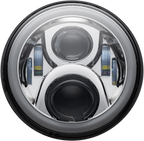 CUSTOM DYNAMICS Headlamp - 7" - LED - Chrome CD-7-13-C — image 1