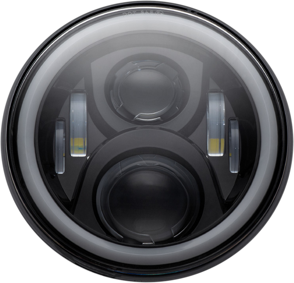 CUSTOM DYNAMICS Headlamp - 7" - LED - Chrome CD-7-13-C — image 3