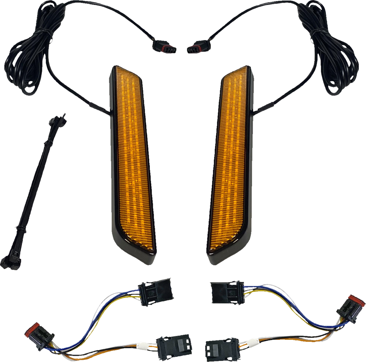 CUSTOM DYNAMICS LED Fork Light - Amber - Black CD-FORK-BCM-AB — image 1