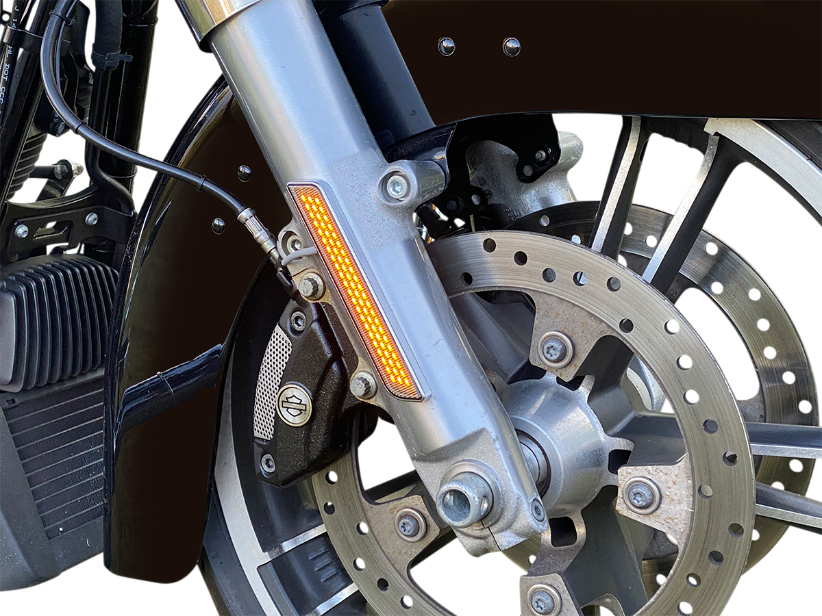 CUSTOM DYNAMICS LED Fork Light - Amber - Black CD-FORK-BCM-AB — image 2