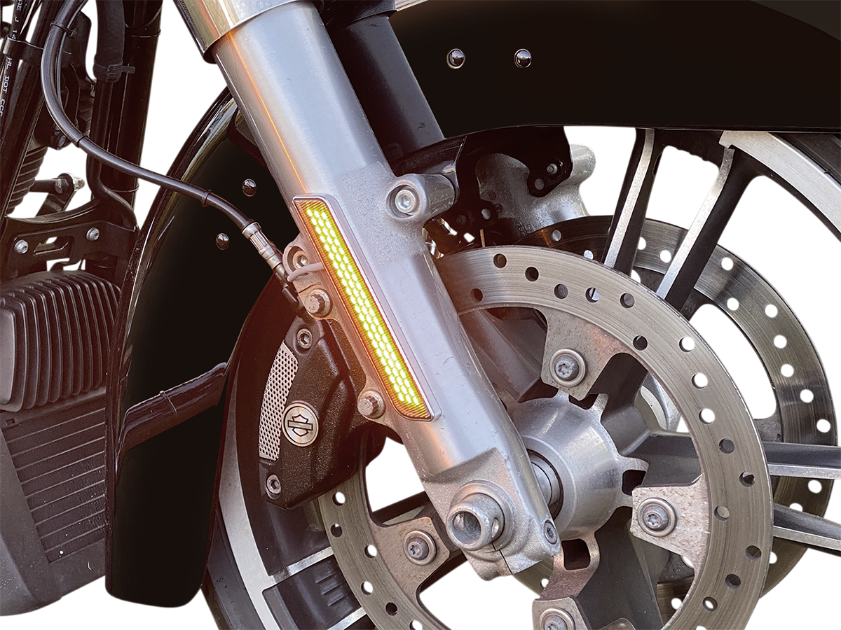 CUSTOM DYNAMICS LED Fork Light - Smoke - Chrome CD-FORK-UNV-SC — image 2