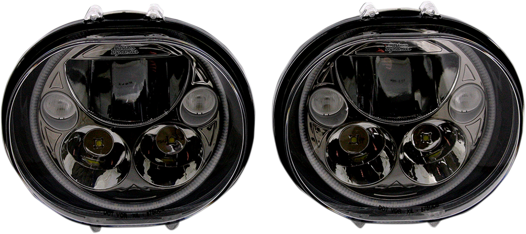 CUSTOM DYNAMICS LED Headlight - 5-3/4" - Black CDTB-575OV-B — image 1