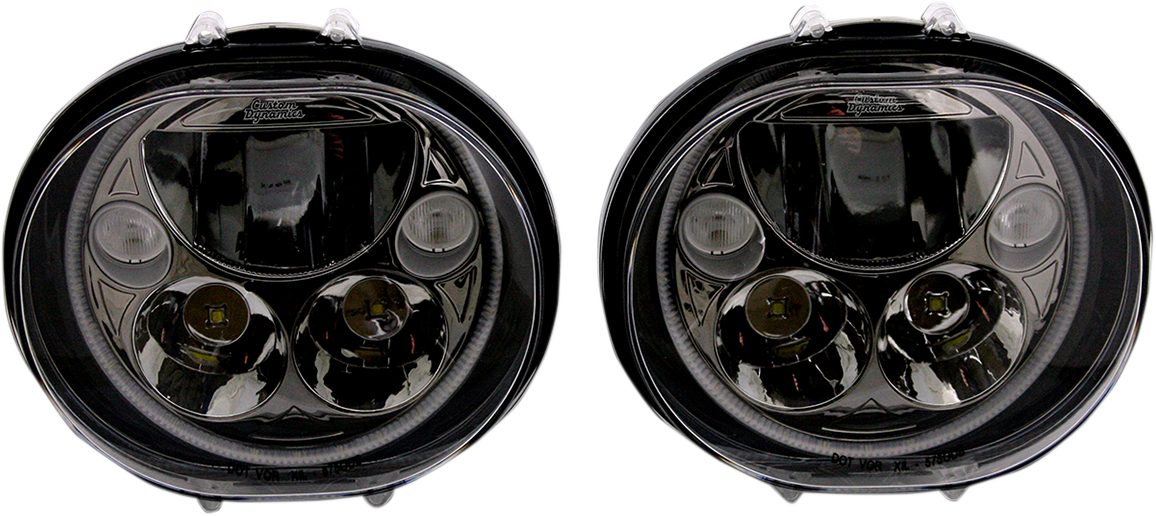CUSTOM DYNAMICS LED Headlight - 5-3/4" - Black CDTB-575OV-B — image 1