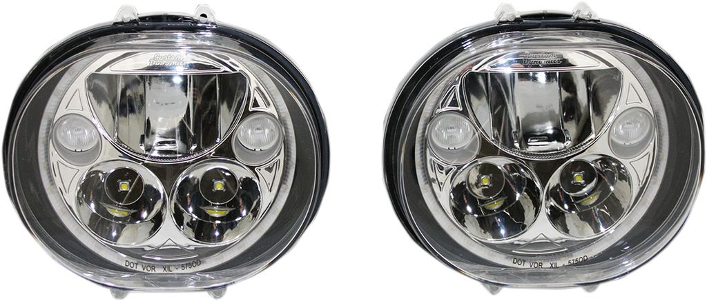 CUSTOM DYNAMICS LED Headlight - 5-3/4" - Chrome CDTB-575OV-C — image 1