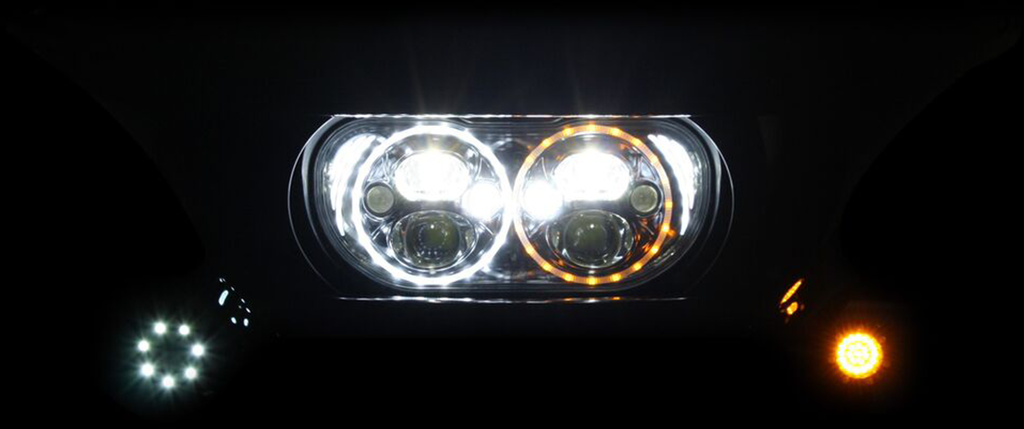 CUSTOM DYNAMICS Headlight - Chrome - FLTR CDTB-RG-15-C — image 3