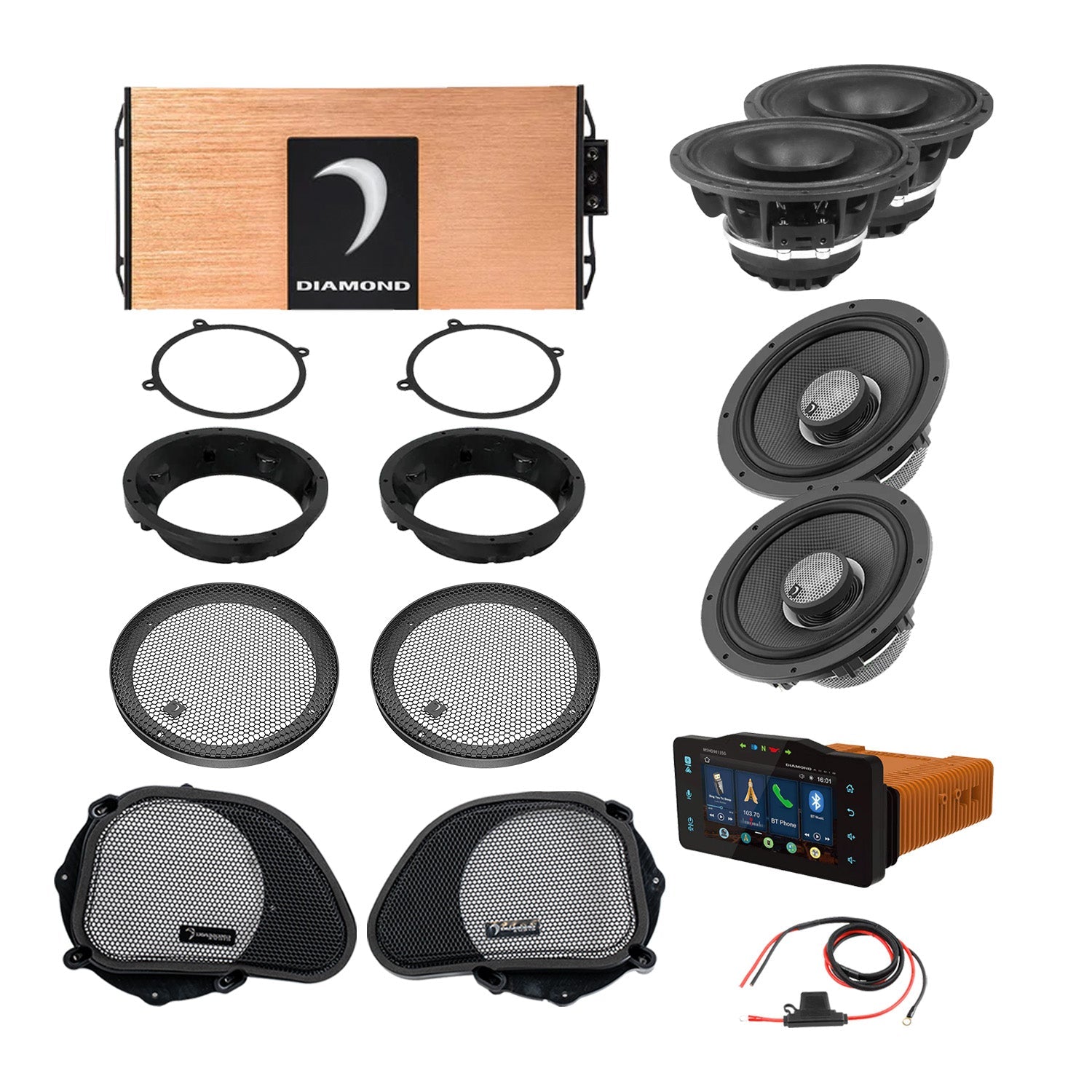 Diamond Audio DA9813RGTP2R 98 - 13 Harley Davidson® Road Glide 4-Speaker System — image 1