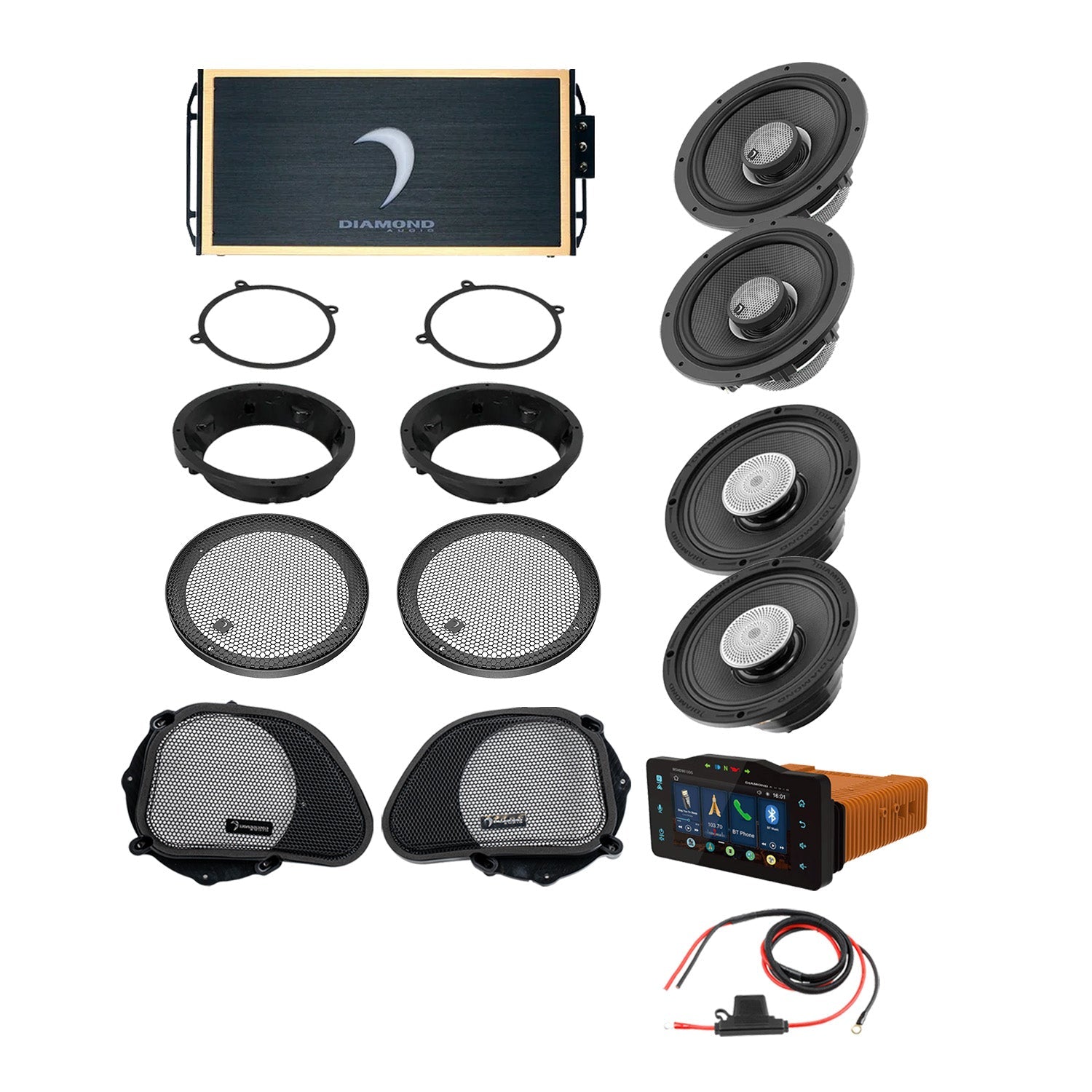 Diamond Audio DA9813RGTP3R 98 - 13 Harley Davidson® Road Glide 4-Speaker System — image 1