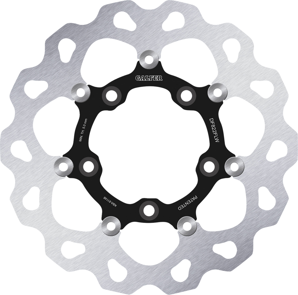 GALFER Brake Rotor - Rear - Black Carrier DF822FLW — image 1