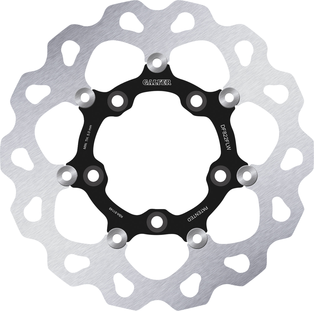 GALFER Brake Rotor - Rear - Black Carrier DF822FLW — image 1