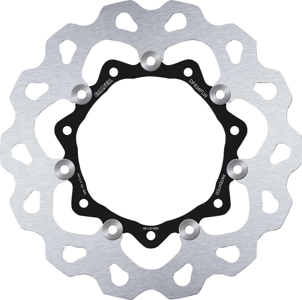 GALFER Brake Rotor - Front - Black Carrier DF834FLW — image 1