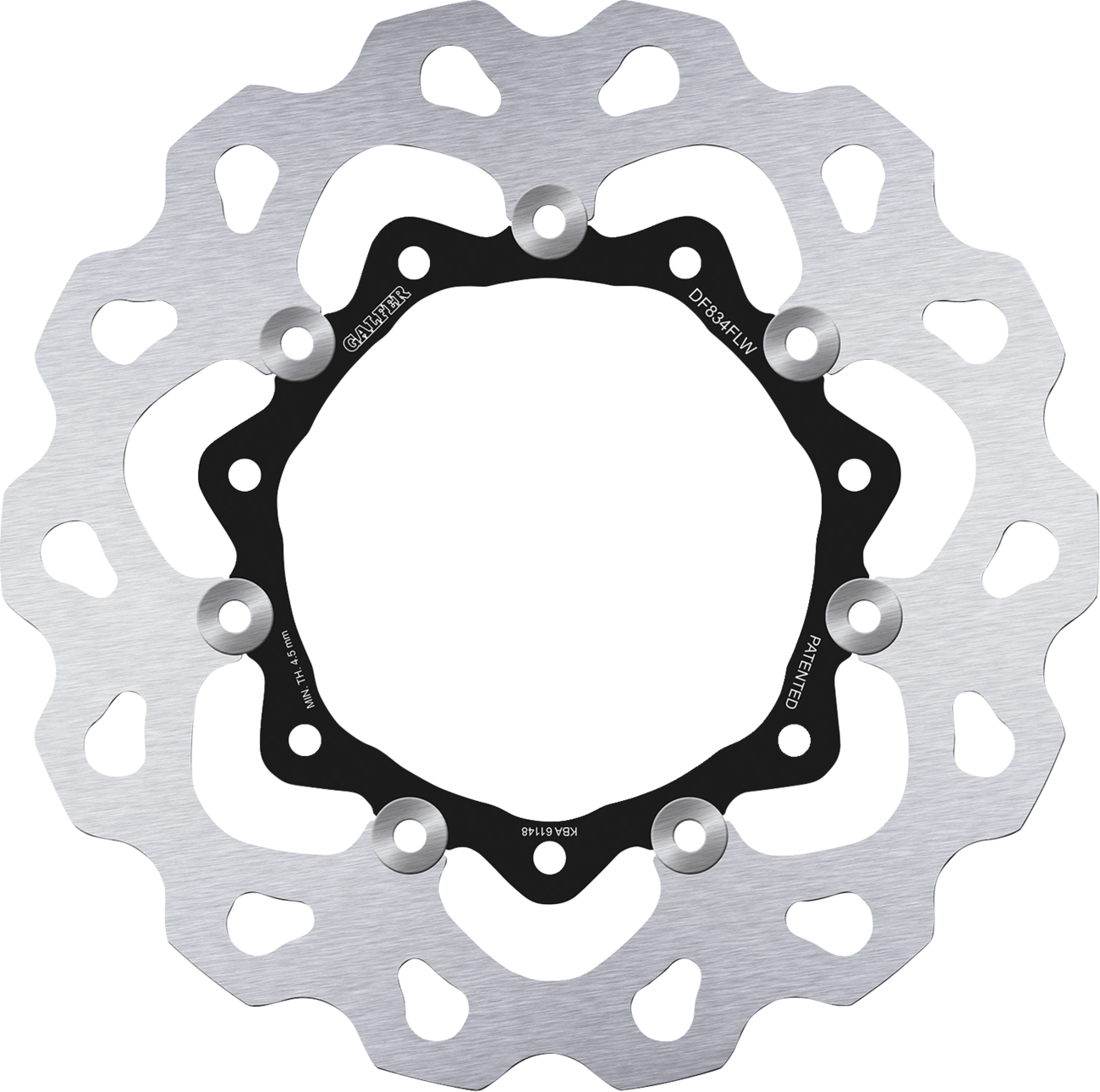 GALFER Brake Rotor - Front - Black Carrier DF834FLW — image 1