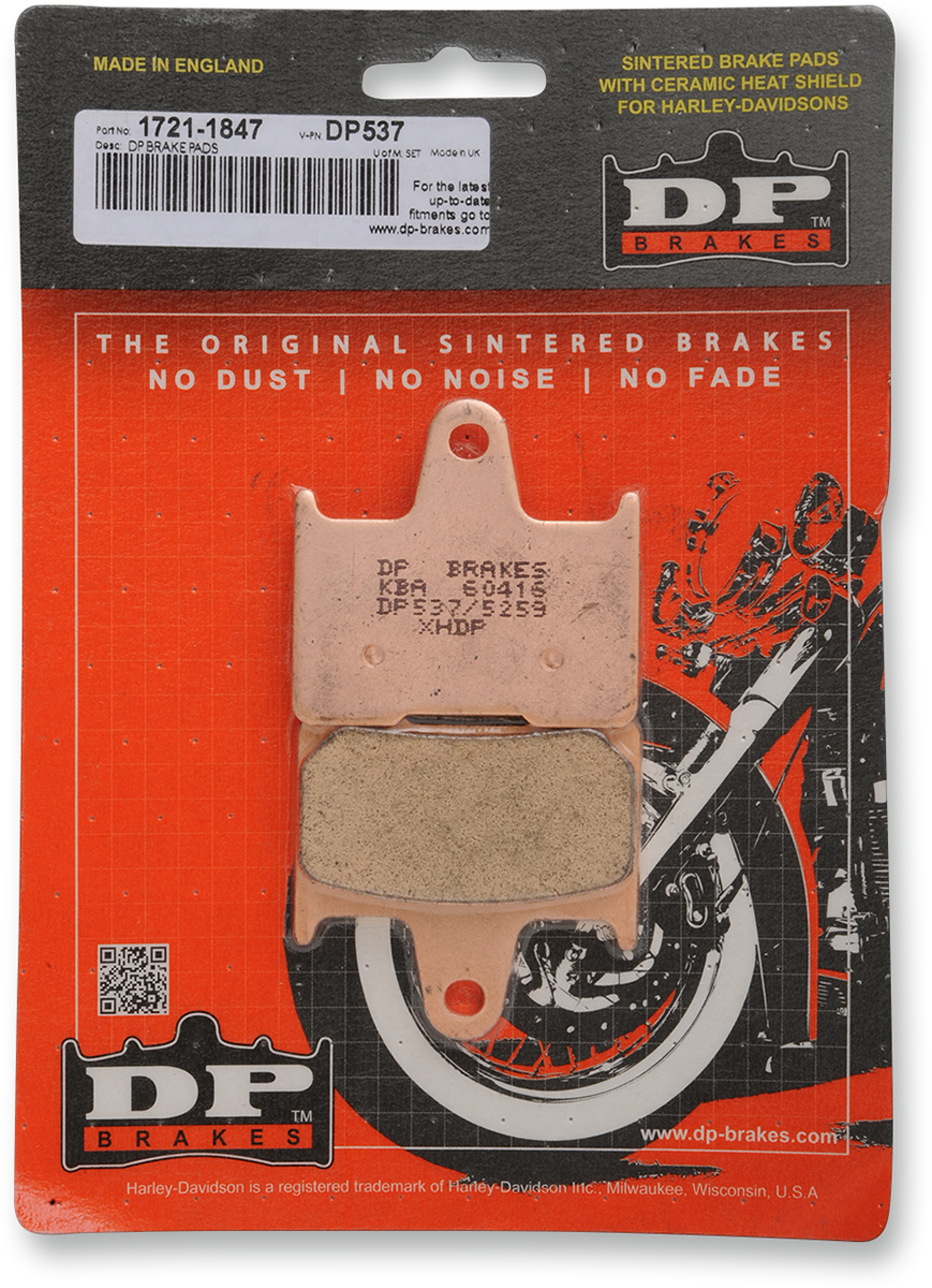 DP Brakes Sintered Metal Harley/Buell Brake Pads (Rear) - DP537 — image 2