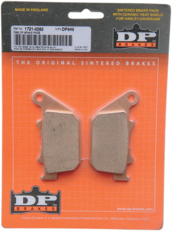 DP Brakes Sintered Metal Harley/Buell Brake Pads (Rear) - DP949 — image 2