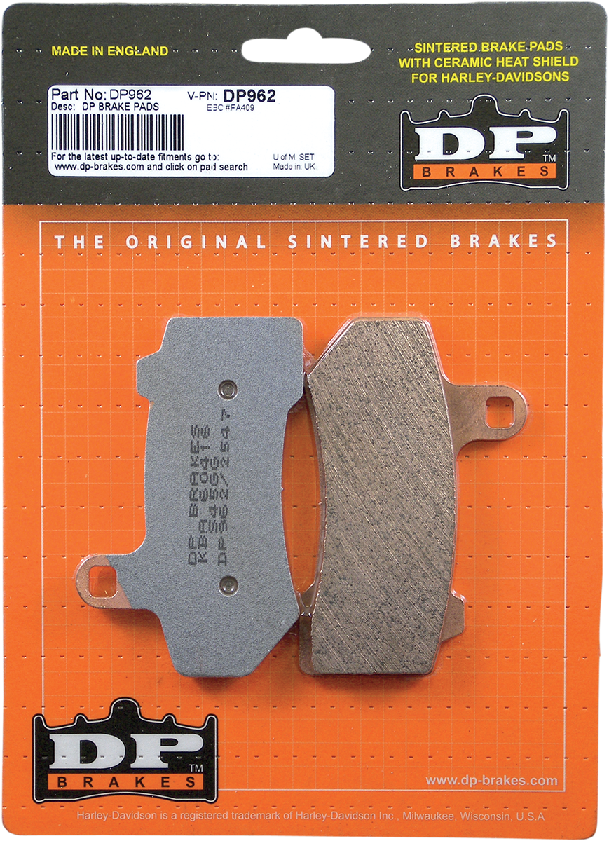 DP Brakes Sintered Metal Harley/Buell Brake Pads (Front/Rear) - DP962 — image 2