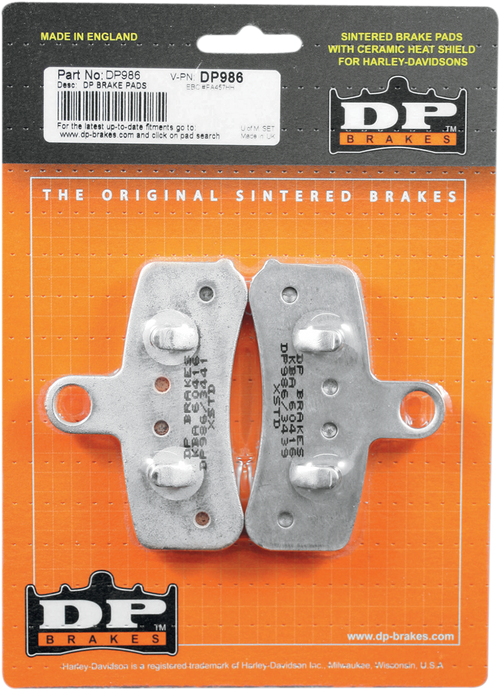 DP Brakes Sintered Metal Harley/Buell Brake Pads (Front) - DP986 — image 2