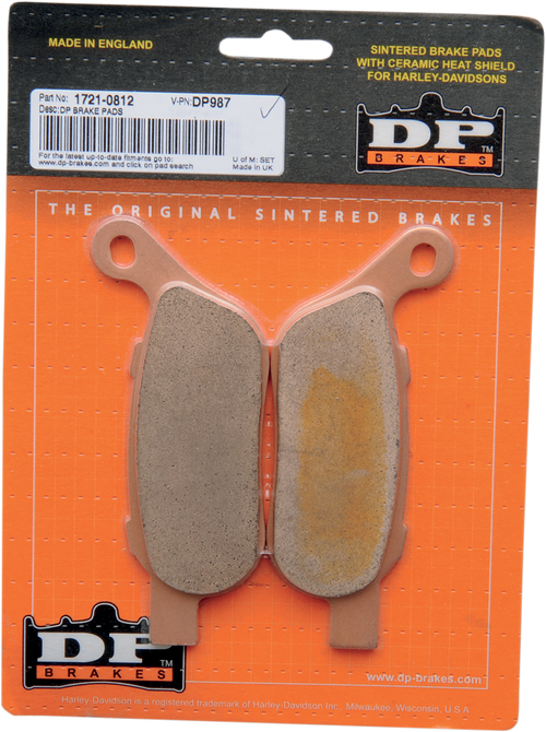 DP Brakes Sintered Metal Harley/Buell Brake Pads (Rear) - DP987 — image 2